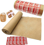 Honeycomb Packing Paper 12" W x 330' L Packing Paper for Moving Products & Gifts Honeycomb Wrapping Paper Recyclable and Biodegradable Cushioning Packing Material with 20 Fragile Stickers