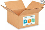 Small Moving & Shipping Boxes 6x6x3 inches (10-Pack) - Extra Strength 200 lb vs Regular - Corrugated Moving Box, Made in USA - Heavy Duty Moving Box - Cardboard Box Small by IDL Packaging