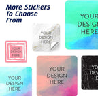 100 Custom Vinyl Stickers - Upload Your own Image, Text, Design, Logo - Personalized Logo Labels for Handmade, Packaging, Bottle, Jars, Candle, Brand Stickers (Gold Marble, 1.5x1.5 Square)