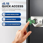 BlackSmith Large Biometric Safe 2.7 Cub Home Security Safe with Keys Keypad Lock Wall Mount Lock Box Secure Money Jewelry Valuables with Removable Shelves LED Light, Black