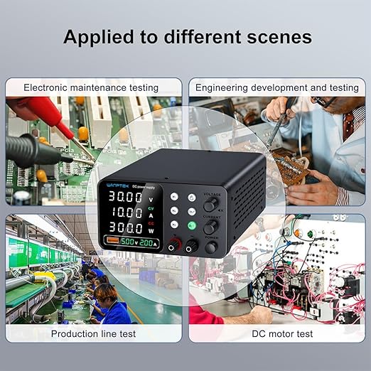 DC Power Supply Variable, 120V 3A Adjustable Switching Regulated Bench Power Supplies with Memory Preset/Locking Key/OCP Protection/Output/USB Fast Charging /4-Digit LED Display