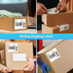 FungLam Printable Sticker Paper, 3-1/3" x 4" Shipping Address Labels 600 Blank Mailing Labels for Laser & Inkjet Printers, 6 per Page Label Stickers, 100 Sheets