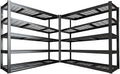 65" W Garage Shelving Heavy Duty, 5 Tier Garage Shelves, 30" D Adjustable Storage Shelving Unit, Commercial Metal Shelf for Warehouse, Pantry, School, Shop, 65" Wx30 Dx79 H, 2 Pack
