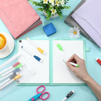 Feifeiya 6 Sides Whiteboard Notebook Portable Whiteboard Dry Erase Notebook Portable Dry Erase Board Double Sided Folding Whiteboards White Board for Office Study Meeting(Mint Green,A5: 6"×9”)