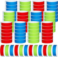 1200 Pcs Plastic Paper Wristbands for Events Neon Color Wrist Bands Concert Identification Wristbands Paper Bracelets Wristbands Party Hand Bands (Red, Fluorescent Green, Blue)