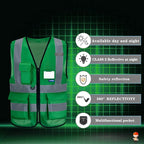 3xl green safety vests reflective