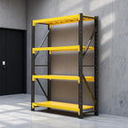 torage Shelves,Garage Shelving Heavy Duty Metal Adjustable Garage Shelves, Shelving Units Industrial Shelving for Warehouse(Yellow and Black, W47.2*D23.6*H78.7)