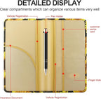 Car Registration and Insurance Card Holder, Leather License Document Floral Glove Box Compartment Organizer, Car Wallet Case for Essential Info, License Cards, ID Card