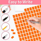 Starboling Color Coding Labels,3000 PCS 1/2" x 3/4" Orange Rectangular Colored Labels Stickers,for Garage Sale,Price Tags,File Folder Tabs,and Classroom Organization
