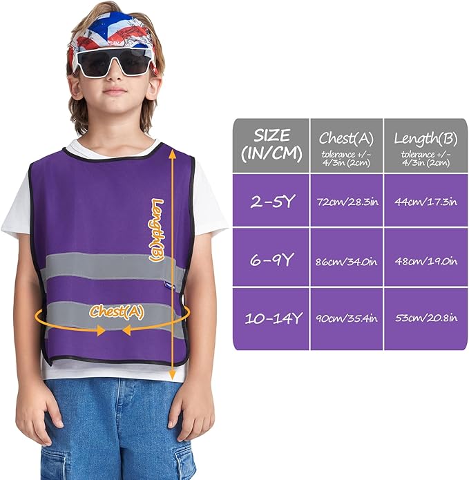 A-SAFETY Kids High Vis Reflective construction Safety vest customized LOGO