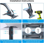 for Starlink Gen 3 Roof Mount, Aluminum Alloy Starlink Standard V3 Mounting Kit with Starlink Gen 3 Pipe Adapter, Angle Adjustable (Curved)