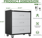 Metal Tool Cabinet,Garage Storage Cabinet System,Wall Cabinet & Locking Rolling Tool Cabinet with Doors and Adjustable Shelves,Steel Tool Cabinets for Home (2 Pcs-StyleE, Black & Grey)