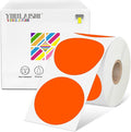2 inch Dot Stickers Labels Circle Garage Sale Sticker 750Pcs Round Thermal Printer Stickers Printable Writable Price Labels for Yard Sale, Fluorescent Orange