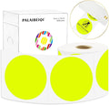 3X3Inch Round Thermal Labels Circle Color Coding Labels Printable Waterproof 500PCS Round Stickers Adhesive Writable for Office, Garage, DIY Sticker, Barcodes, Name Tag, Fluorescent Yellow