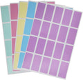 Royal Green Pastel Stickers Rectangular Color Coding Labels in 5 Pastel Colors 1.57 inch x 0.75 inch (40mm x 19mm) - 400 Pack