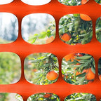 Houseables Plastic Mesh Fence, Construction Barrier Netting, Orange, 4'x100' Feet, 1 Roll, Garden Fencing, Fences Wrap, Above Ground, for Snow, Poultry, Chicken, Safety, Deer, Patio, Garden Netting