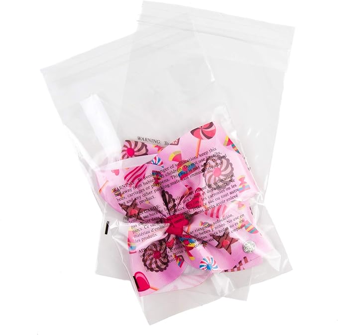 Clear Poly Bags 6x9" - 200 Pack - 6x9 Poly Bags with Suffocation Warning - Extra Strong Seal - 6x9 Poly Bag - Retail Supply Co