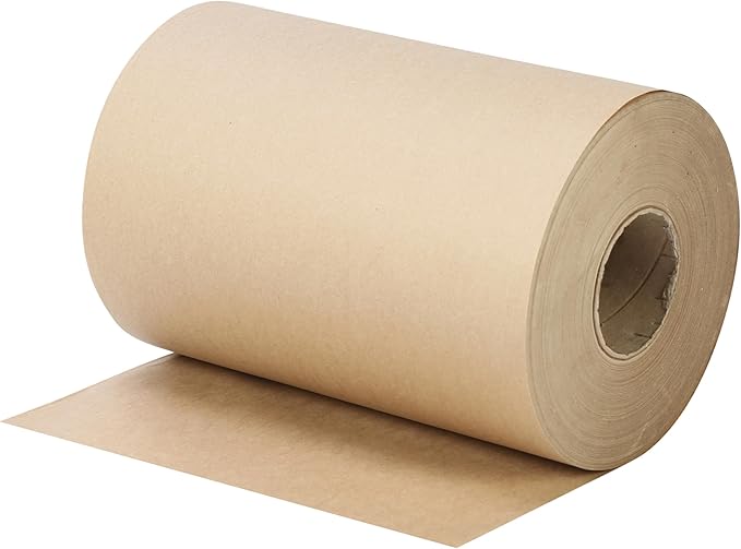 The Boxery Kraft/Brown Kraft Paper Roll, 12” x 9000” (750’)-50lb. Thickness, Heavy Duty Brown Wrapping Paper, Natural Kraft Packing Paper, Void Fill, Arts and Crafts, Bulletin Boards, Gift Wrapping