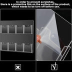 Eersida 10 Pockets Acrylic Brochure Pamphlet Holder Brochure Display Stand Business Tri Fold Multi Slot Holder Rack Wall Mount Clear Pocket Space Saver for Flyer Literature Menu Advertise