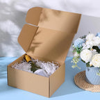 Qilery 100 Pcs Shipping Boxes Cardboard Gift Corrugated Cardboard Brown Boxes Mailer Packaging for Mailing Small Business Present (6 x 4 x 2 Inch)
