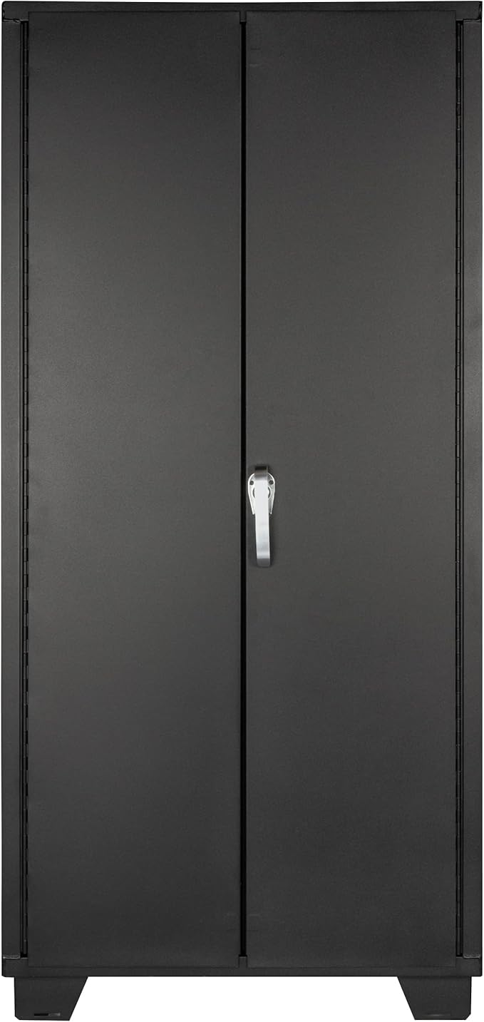 Jamco Tool Storage Cabinets with Bin Mounts, Model DF, Includes 122 Bins, 36-Inch W x 24-Inch D x 78-Inch H, Red Bins