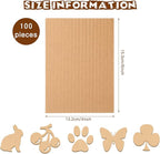 100 Pcs Corrugated Cardboard Sheets Set Corrugated Packaging Pads Paper Flat Cardboard Filler Inserts Sheet Pads Rectangle for Delivering Packing Separators Art Crafts Supplies (Brown, 4 x 6 Inch)