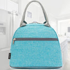 FlowFly Insulated Lunch Cooler Bag - Tote Bag Organizer for Women/Men, Sea Blue