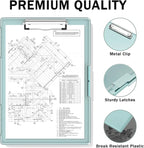 Rimilak Plastic Clipboard with Storage, Side Opening with 2 Compartment, Size 13.3 x 9.4 x 1.5 Heavy Duty High Capacity Nursing Box for Work School & Office Supplies, Dark Green