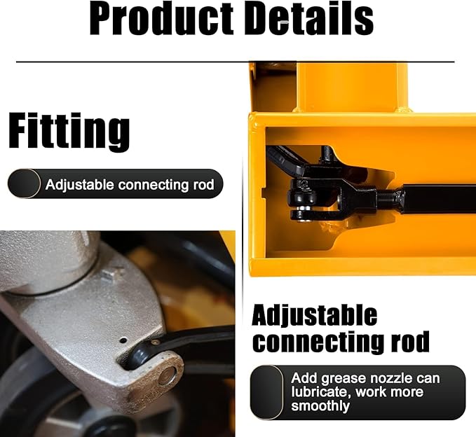 Apollo Pallet Jack Manual Truck Heavy Duty Hand Pallet Truck 6600 Lb. Capacity, 27 x 48 Forks with Welding Oil Pump