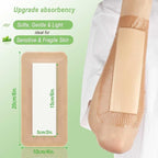 NeuHeils Silicone Super Absorbent Wound Dressing, 4x8 Inch (10 Pack), 2x6 Inch Absorbent Pads | Post-Surgery, Bed Sores, Pressure Ulcers | Self-Adhesive Bandage for Surgical Wounds & Cuts