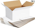 Famagic Small Shipping Boxes 11x6x6 Inch 10 Pack White Box Corrugated Cardboard Boxes for Packaging Small Business, Mailing Boxes for Shipping