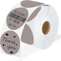 4 Inch Large Gray Circle Thermal Labels, Self-Adhesive Round Inventory Stickers, Multi-Purpose Round Roll Thermal Printing Stickers for Business and Domestic Use-300 Labels/Roll