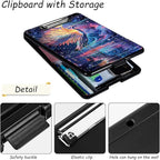 Clipboard with Storage, High Capacity Plastic Storage Clipboard with Pen Holder for for Women Teachers Work, School & Office Supplies, Cute Pattern Decorative Clipboards, Colorful Crane