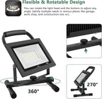 GLORIOUS-LITE 50W LED Work Light, 5000LM LED Flood Lights, 400W Equivalent, IP66 Waterproof, 16ft 5m Cord with Plug, 6500K, Adjustable Working Lights for Workshop Garage, Construction Site