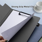 Clipboard Folder, 6 Pack A4 Foldable Clipboards File Folder Flip Writing Pad for Memo Form Document & School Office Work - Black