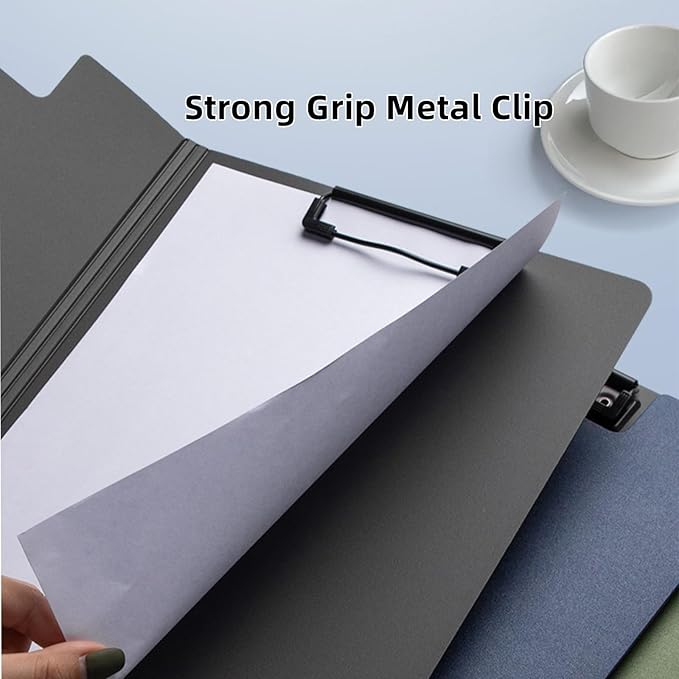 Clipboard Folder, 6 Pack A4 Foldable Clipboards File Folder Flip Writing Pad for Memo Form Document & School Office Work - Blue