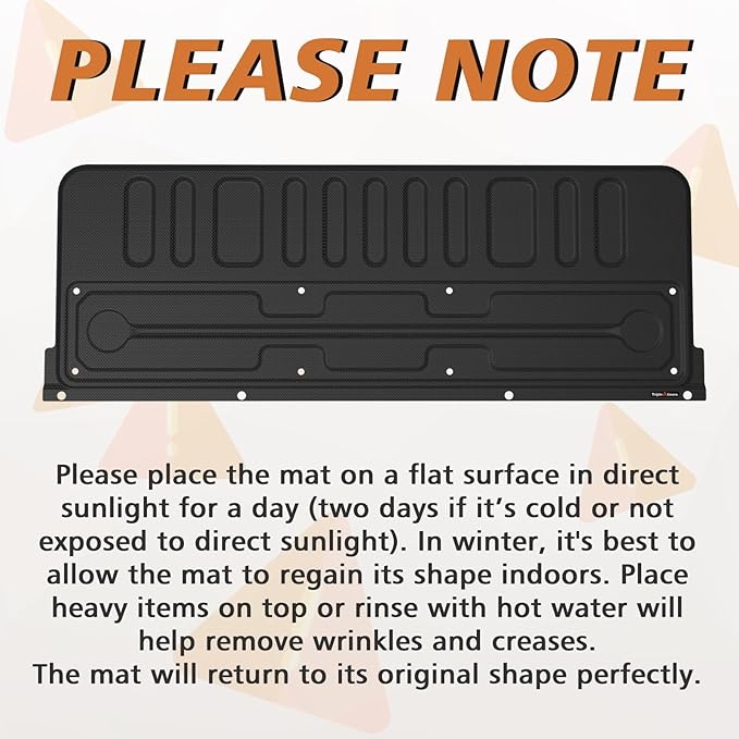 TripleAliners Tailgate Mat Compatible with Toyota Tundra 2007-2021 Accessories Truck Tailgate Liner Bed Cover All-Weather Protector Cargo Cover Custom Fit for Tundra 2007-2021(Not Fit Drop-in Liners)