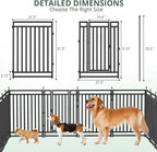 Dog Playpen Metal Dog Fence Outdoor for Yard 32" Height 8 Panels Portable Dog Pen Pet Kennel for RV Camping(Black-Silver)