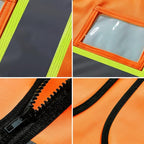 BeautyWill Custom Safety Vest Logo Class 2 High Visibility Reflevtive Vest Outdoor Protective Workwear