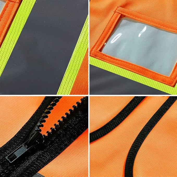 BeautyWill Custom Safety Vest Logo Class 2 High Visibility Reflevtive Vest Outdoor Protective Workwear
