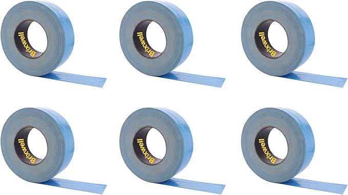 Brixwell 6 Rolls - Blue Double Coated Carpet Tape 2 Inch x 36 Yard Made in the USA