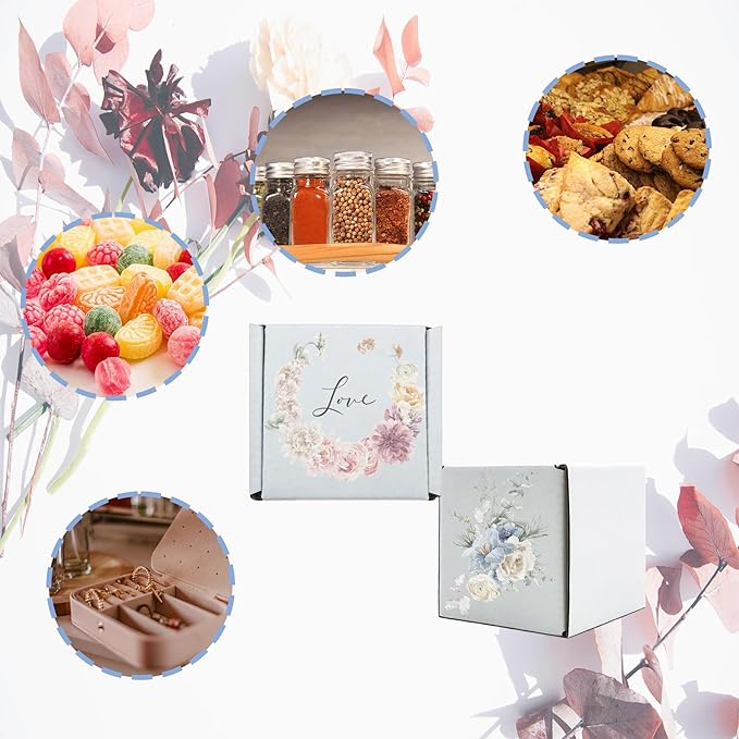 3x3x3 inch Shipping Boxes, White Corrugated Cardboard Box Literature Mailing Shipping Packaging Recyclable Storage Boxes and Craft Gifts Giving Products Business White Box Set of 25 (3''x3''x3'')