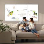 Large White Board for Wall,Magnetic Dry Erase Whiteboard,Foldable 118x48 Inches,Black Aluminum Frame, with 3PCS Detachable Marker Trays for Office and Home