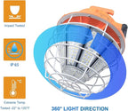 NS 150W High Bay Outdoor Temporary LED Work Light 24250Lm 5000K Daylight White with Stainless Steel Guard and Hook Portable Hanging Lighting for Construction Job Site