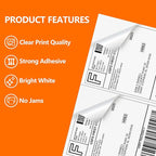 SJPACK 8000 Half Sheet Laser/Ink Jet Shipping Labels Mailing Labels 5-1/2" X 8-1/2"