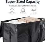 Moving Bags Heavy Duty Extra Large, Moving Boxes, Moving Supplies Essentials, Blue Storage Bins with Lids, Plastic Packing Totes, Storage Bags for Clothes with Handles & Zippers(Black, 12 Pack)