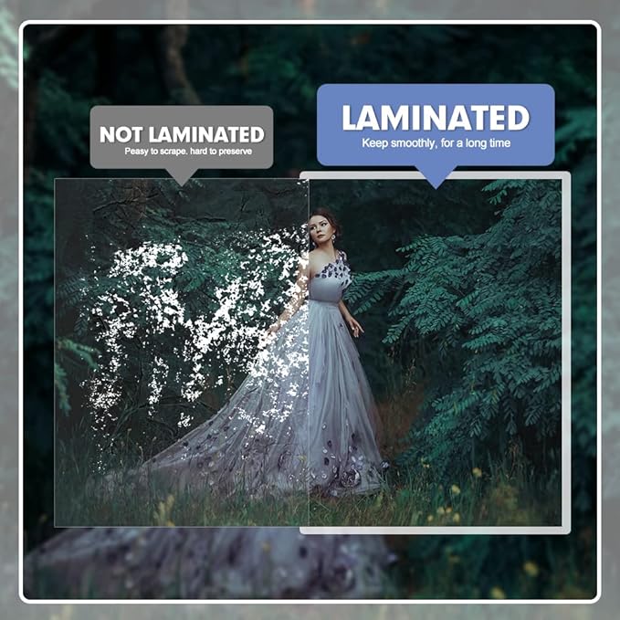 Laminating Sheets, PANDRI 100 Pack Thermal Laminating Pouches Holds 11 x 17 Inch, 5 Mil Plastic Laminator Paper 11.5 x 17.5 Inch, Clear Round Corner