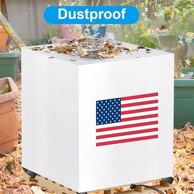 Pallet Cover Tarp Waterproof, Pallet Covers Heavy Duty Waterproof bulk Pallet Covers 48 x 48 x 60'' Outdoor Pallets Tarps Bulk Box Cover 48 x 48 x 60'' Custom White Fits Wood Patio Furniture