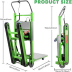 Electric Stair Climbing Hand Trucks Dolly Cart, 900lb Capacity Heavy Duty Stair Climber with Ropes, Carry Heavy Objects Up and Down Stairs Effortless for Furniture Logistics Warehouse