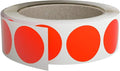 Royal Green Colored Label Dot Stickers for Inventory and Labeling - 25mm/1 Inch Round Sticker in Neon Red (1Roll - 600 Pack)